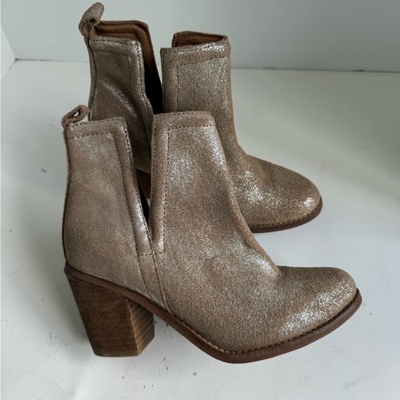 Diba True Womens Later On Metallic Cowboy Casual Ankle Boots Size 6 - Picture 10 of 12